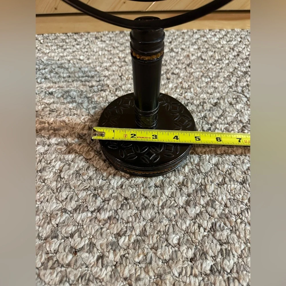 Bathroom countertop double sided magnification mirror.